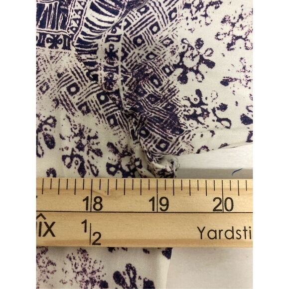 Michael Stars Womens Purple Aztec Dress 3/4 Sleeves V Neck Tie Waist Casual M - Picture 10 of 11